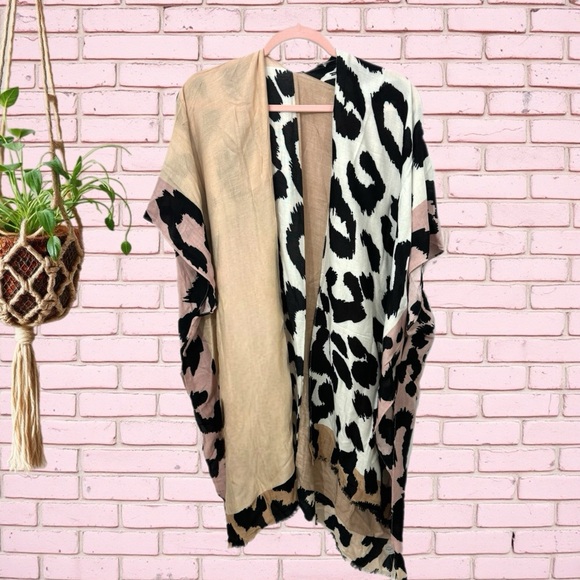 NWT LA SOUL Animal Print Summer Kimono Short Sleeve One Size Fits Most - Picture 7 of 10